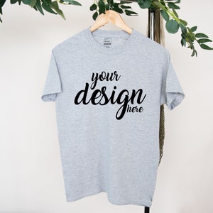 Boho Sport Grey Gildan 5000 Shirt Mockup modern Tshirt Mock Up Styled Stock Photo Tee Mockup SVG Mockup Sublimation JPG Digital Download