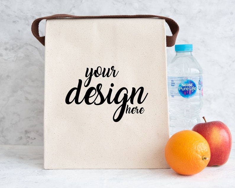 Canvas Lunch Bag Mockup Lunch bag With Strap Mockup Roll top Bag Mockups Shopping Tote Picnic SVG Mock up Bag Mock Up Digital Download Jpg image 1