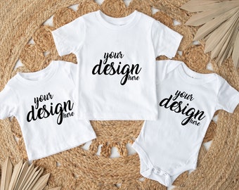 Father's Day Mockup Child Shirt Mockup Kids Tshirt Mock Up Baby 100b toddler tshirt Mockup Family Siblings Sublimation JPG Digital Download