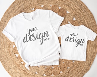 Muttertag Mockup Bella Canvas Shirt Mockup Mama und Me Tshirt Mock Up Mama Tochter Kind Baby Kleinkind T-Shirt SVG Mockup JPG Digital Download