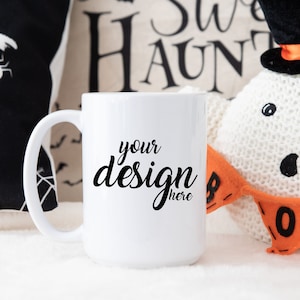 15oz Mug MockUps Coffee Cup Mock up Halloween Mock Up Fall Styled Stock Photo Coffee Cup Mockup Sublimation Mug JPG Digital Download