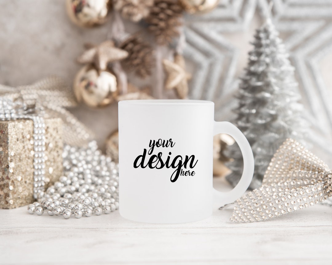 Frosted Christmas Mug Mockup Coffee Cup Mock up Winter Mock up Styled ...