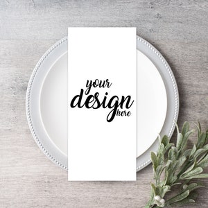 Karta menu świątecznego makieta Karta menu weselnego makieta Zimowy styl Zdjęcie stockowe Świąteczny makieta Sublimacja Cricut JPG Pobieranie cyfrowe