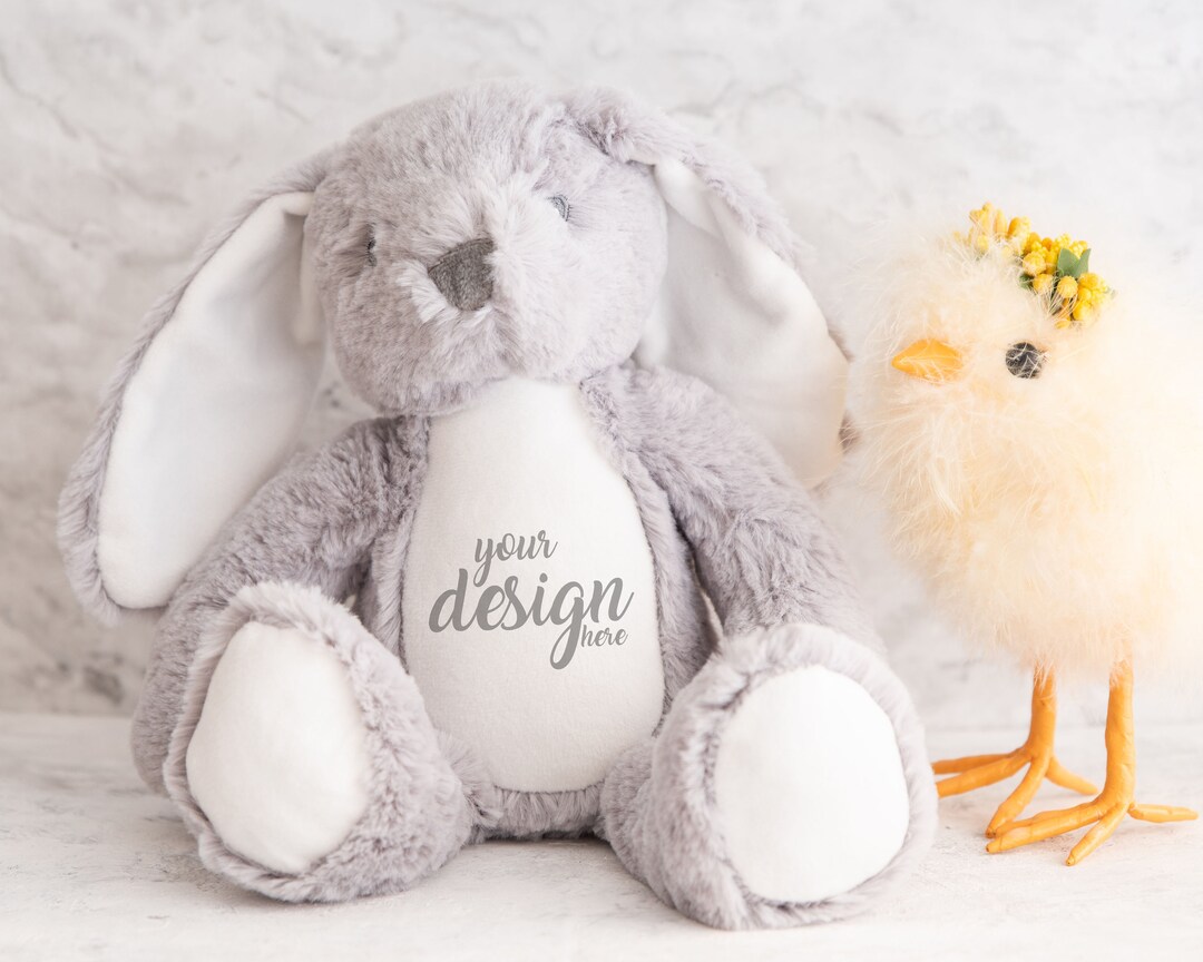 Easter Bunny Rabbit Mumbles Mockup Printme Teddy Plush Mockup Zippie ...