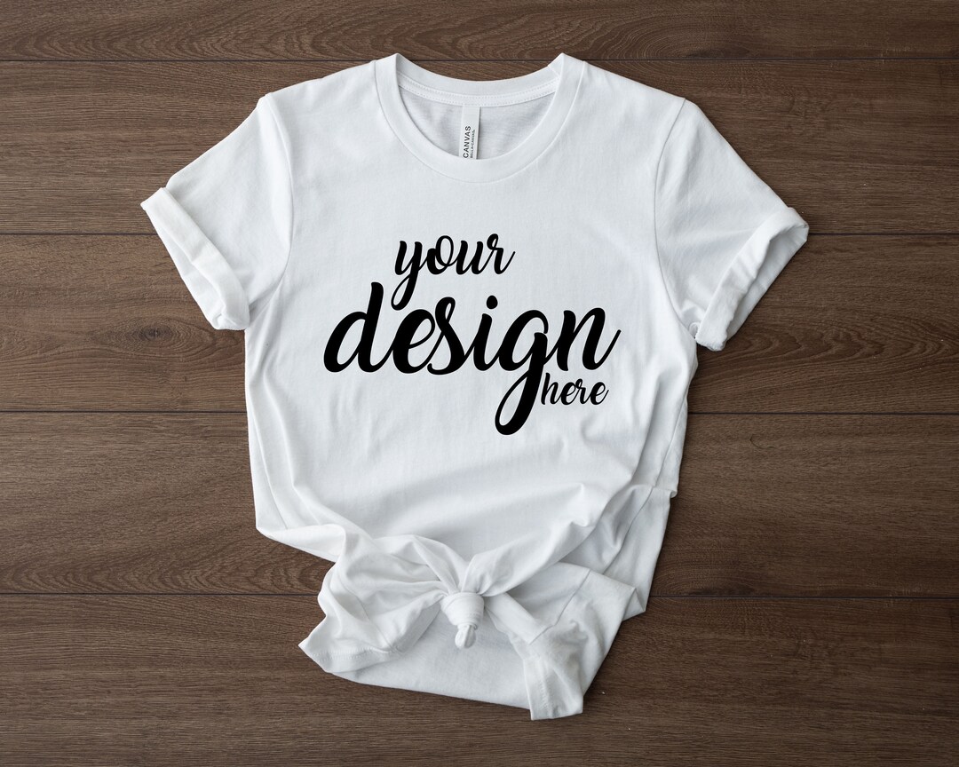 White Bella Canvas Shirt Mockup Modern Tshirt Mock up Styled Stock ...