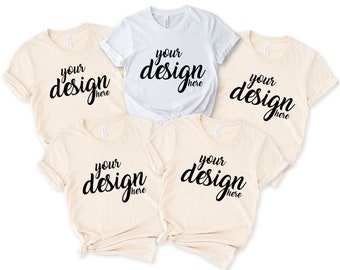 Bridal Party Natural Bella Canvas Shirt Mockup Hen Party Familie Groep Tshirt Mock Up Bruidsmeisje Bachelorette Tee Mockup SVG JPG Download