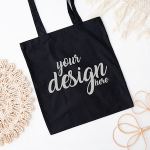 Schwarze Tasche Mockup Einkaufstasche Mockups Boho Schultasche Mock Up Geschenk Shopper Mock-up SVG Sublimation Tasche Mock Up Digital Download jpg