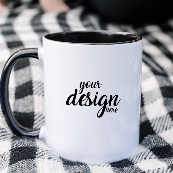 Black Handle Mug MockUps Coffee Cup Mock up Halloween Mock Up Fall Styled Stock Photo Coffee Cup Mockup Sublimation Mug JPG Digital Download