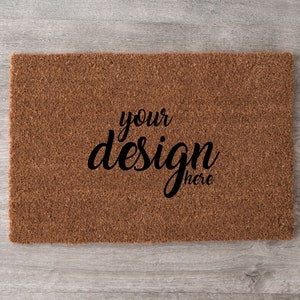 5 x Doormat Mockup Styled Stock Photography Mock-ups Simple Door Mat Mockup Farmhouse Coir Doormat Mockup, JPG Digital Download