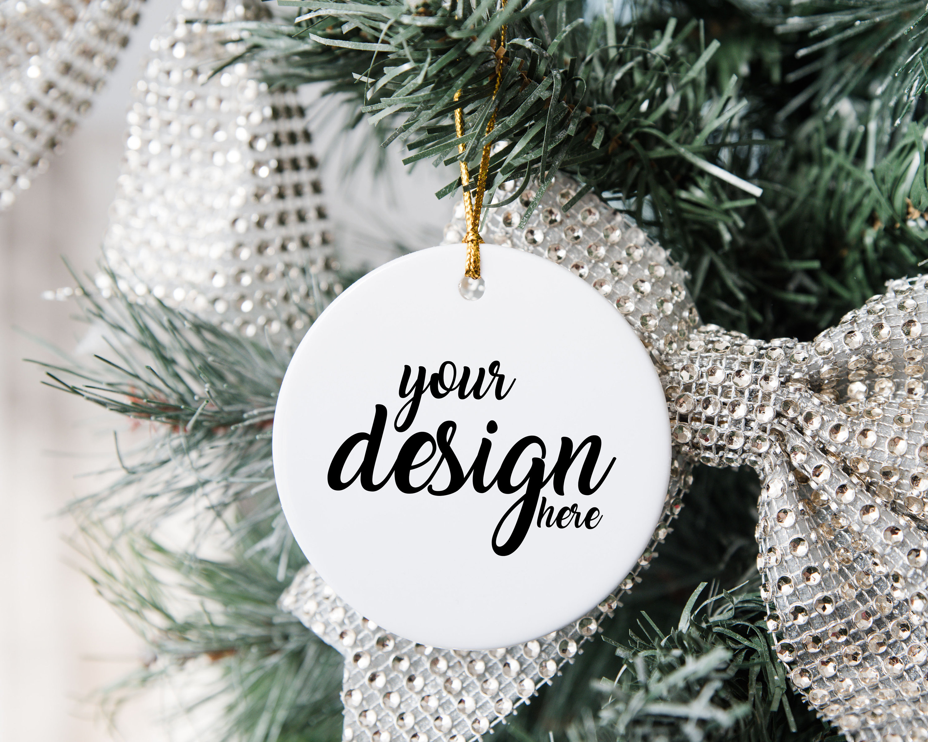 Stationery Design & Templates Graphic Design Christmas Mockup round
