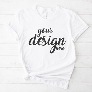 White Bella Canvas 3001 Shirt Mockup modern Tshirt Mock Up Styled Stock Photo Tee Mockup SVG Mockup Sublimation JPG Digital Download