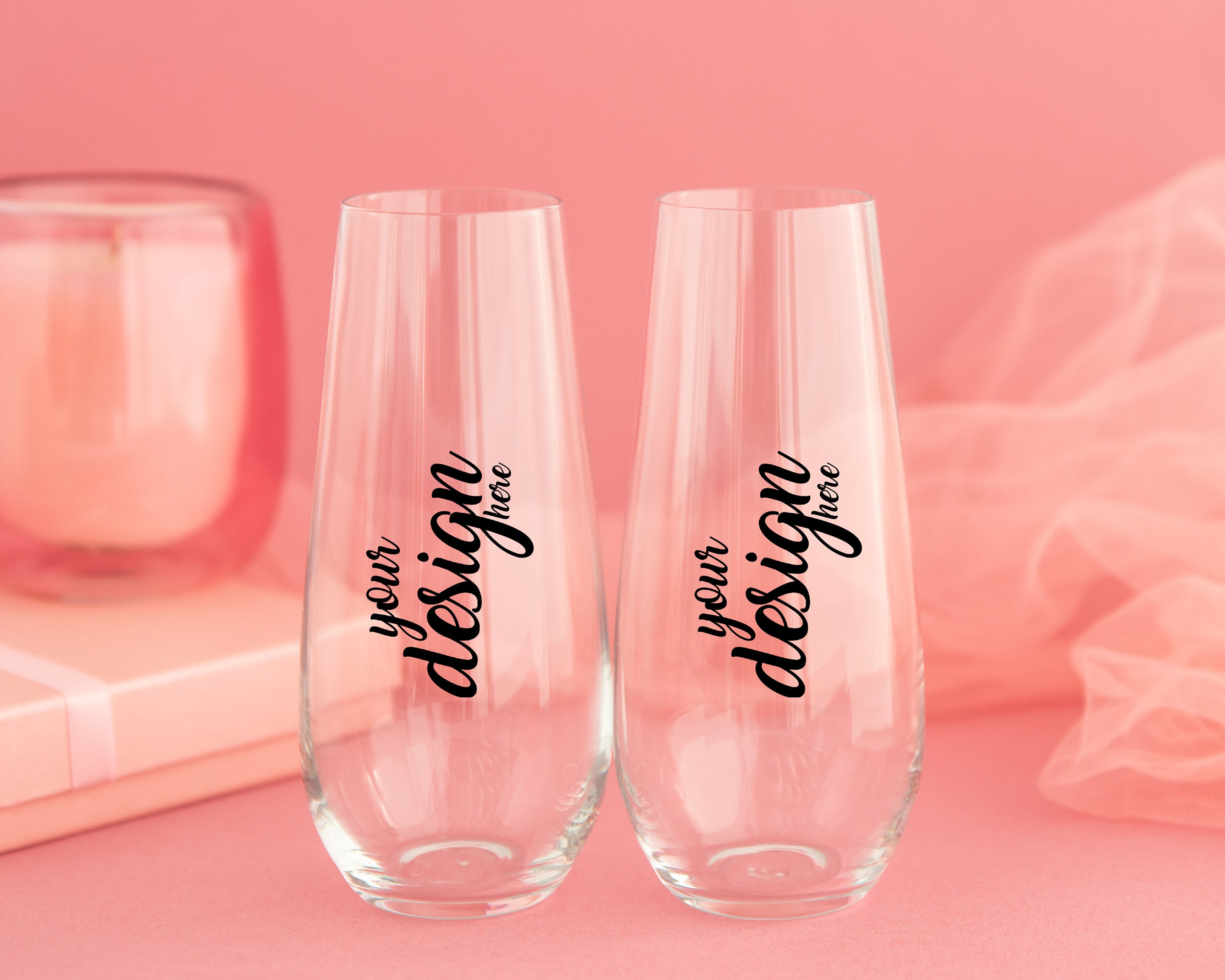 24 Stemless Plastic Champagne Flutes - Goodies Are Us