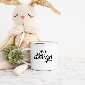 4 x Easter Camping Mug Mockup Camper Mug Mockup Enamel Coffee Cup Mockup Stock Photo Spring Camp Mug Photo Mock Up JPG Digital Download