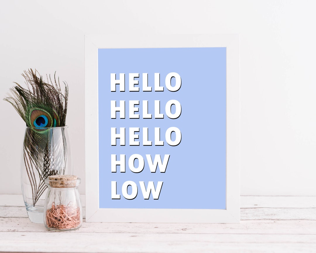 Digital print hello hello hello how low nirvana teen spirit a4 print