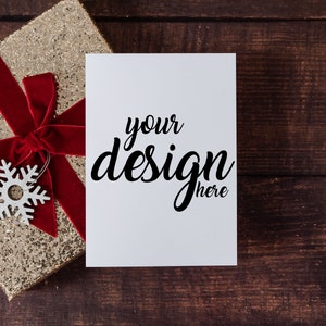 2 x クリスマス カード モックアップ ホリデー カード モックアップ 冬 モックアップ スタイル ストック フォト モックアップ 昇華 Cricut JPG デジタル ダウンロード