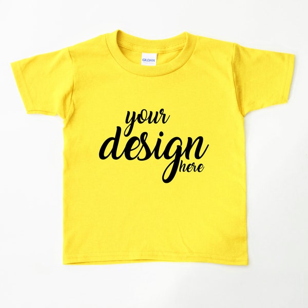 Daisy Yellow Tshirt Mockup Halloween Gildan Shirt Mock-up Baby T-shirt Mock Up Stock Photo Toddler Tee Mockup Sublimation JPG Download