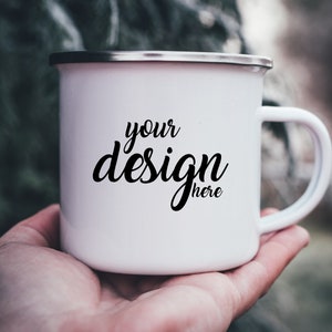 Camping Mug Mockup Camper Mug Mockup Enamel Coffee Cup Mockup Stock Photo Father Dad Camp Mug Photo Mock Up JPG Digital Download