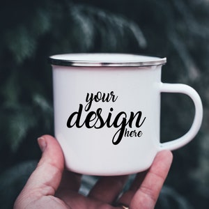 Camping Mug Mockup Camper Mug Mockup Enamel Coffee Cup Mockup Stock Photo Father Dad Camp Mug Photo Mock Up JPG Digital Download