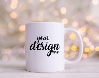 Christmas Mug MockUp Coffee Cup Mock up Winter Mock Up Styled Stock Photo Holiday Coffee Cup Mockup Sublimation Cricut JPG Digital Download