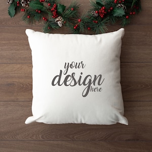Pillow Mockup Christmas Cushion Mockups Holiday Mock Up Gift Mockup Cricut Mock-up SVG Mock up Sublimation Cushion Digital Download Jpg