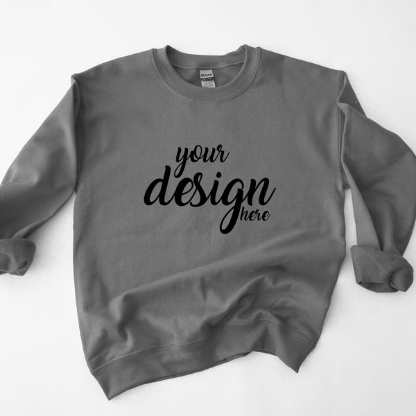 Charcoal Sweater Mockup Gildan 18000 Mockup Gildan Halloween Sweatshirt Mockup Model Mockup Stock Photo SVG Mockup JPG Digital Download