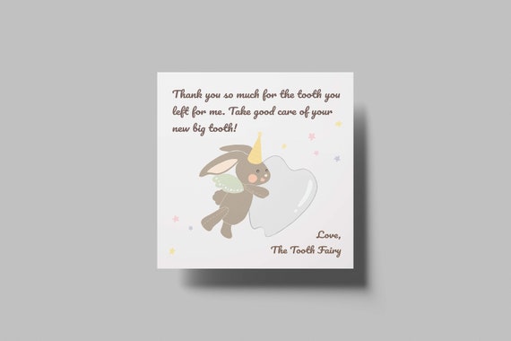Printable Tooth Fairy Card/ Tooth Fairy Receipt and Envelope/ | Etsy