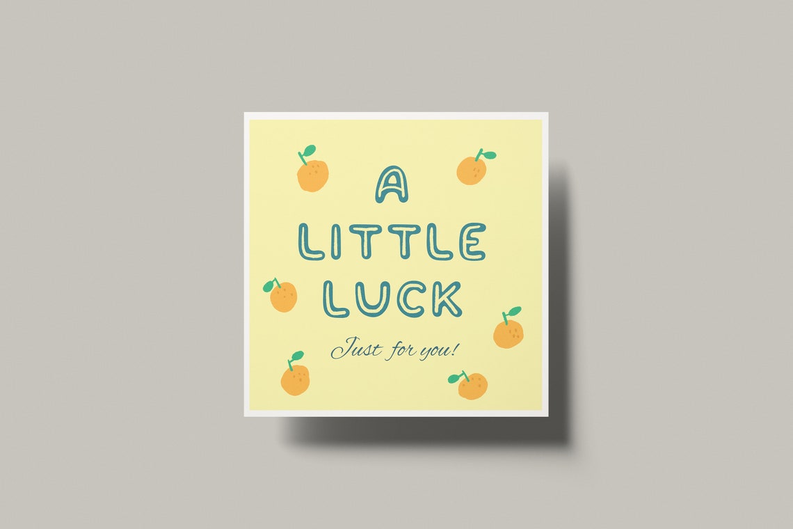 Printable Good Luck Card: DIY Gift Card Holder (instant Download) - Etsy