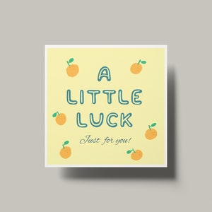 Carte de bonne chance imprimable / Porte-carte cadeau bricolage / Carte enveloppe simple / Rabats pétales autobloquants / Téléchargement instantané