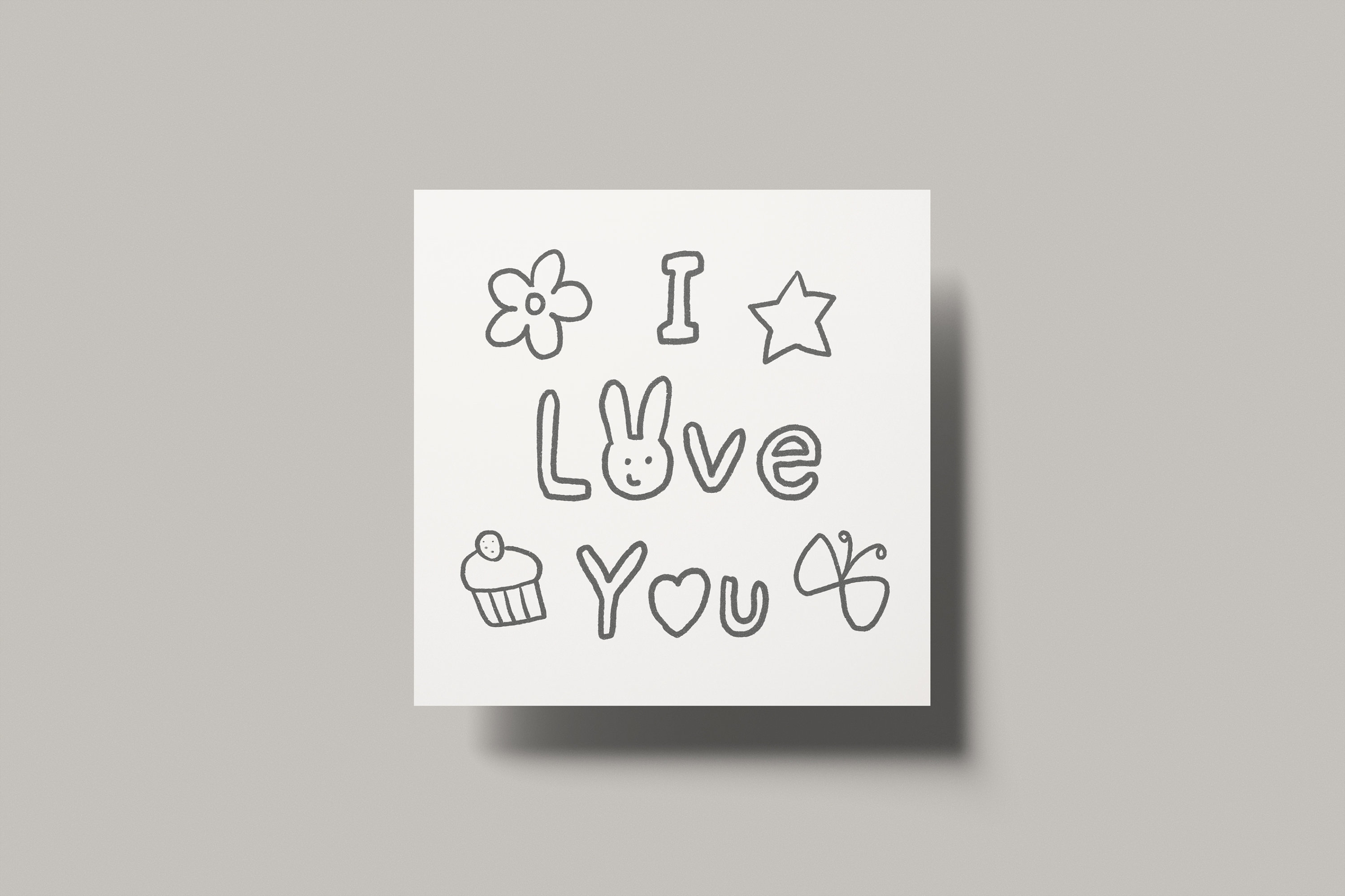 I Love You Printable Note