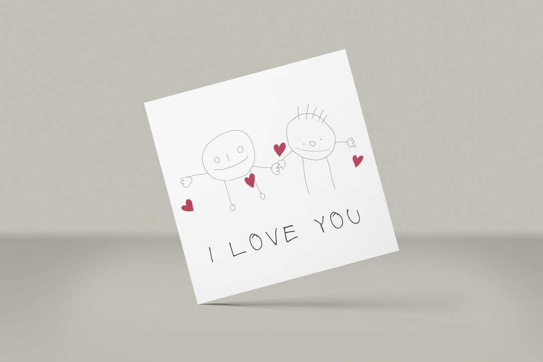 I LOVE YOU Printable Note Card/ Gift Card Holder/ Self Locking Petal Flaps/ No Envelope Needed ...