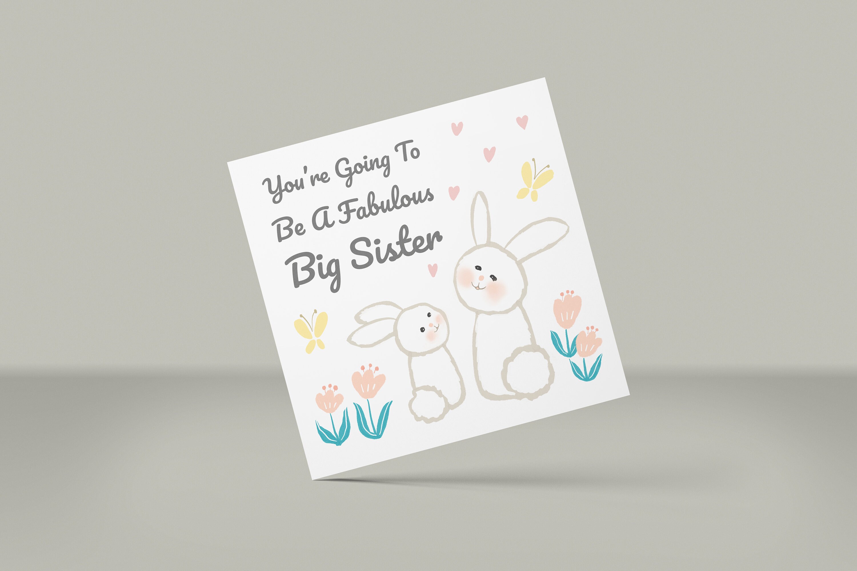 You're Going to Be a Fabulous Big Sister/ Printable Card Template ...