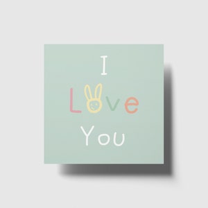Ik hou van je afdrukbare notitiekaart / DIY Gift Card houder / zelfsluitende bloemblaadjes / geen envelop nodig / Instant Download