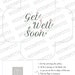 Get Well Soon Printable Note Card/ DIY Gift Card Holder/ Simple ...