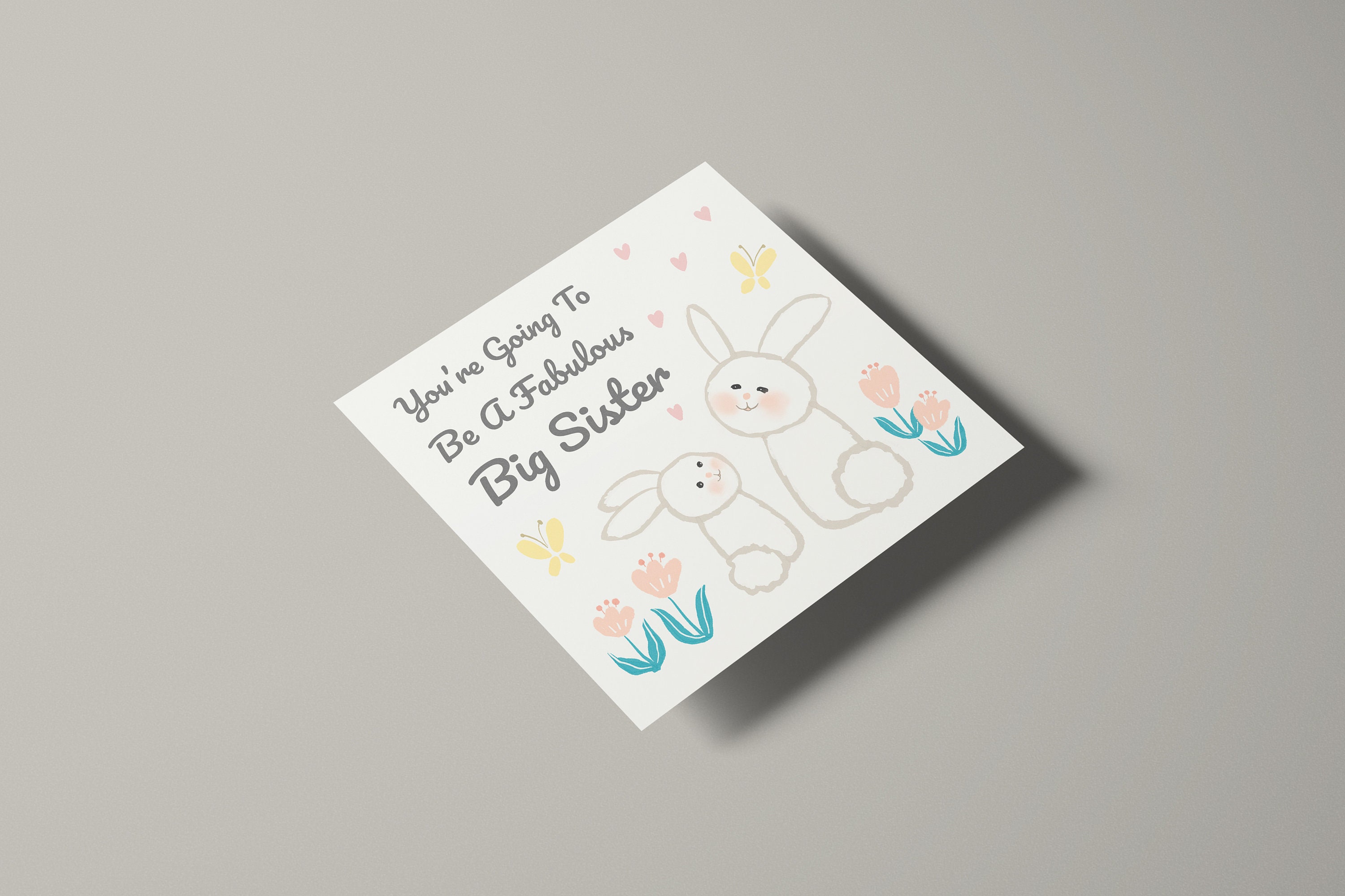 You're Going to Be a Fabulous Big Sister/ Printable Card Template ...