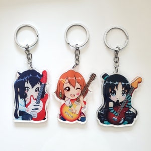 Anime Keychain K-ON! Yui Hirasawa Mio Akiyama Acrylic Keyring