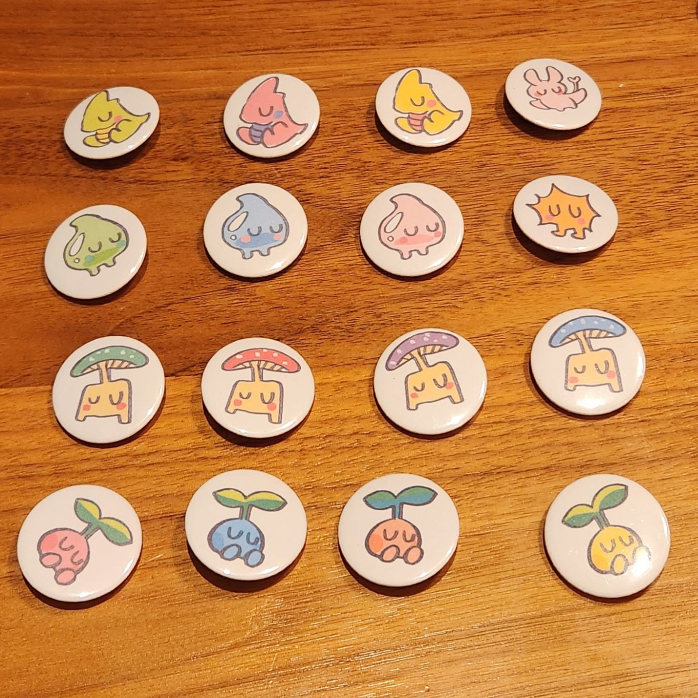 Original Cute Kawaii Animal Creatures Art Pinback Buttons - Etsy