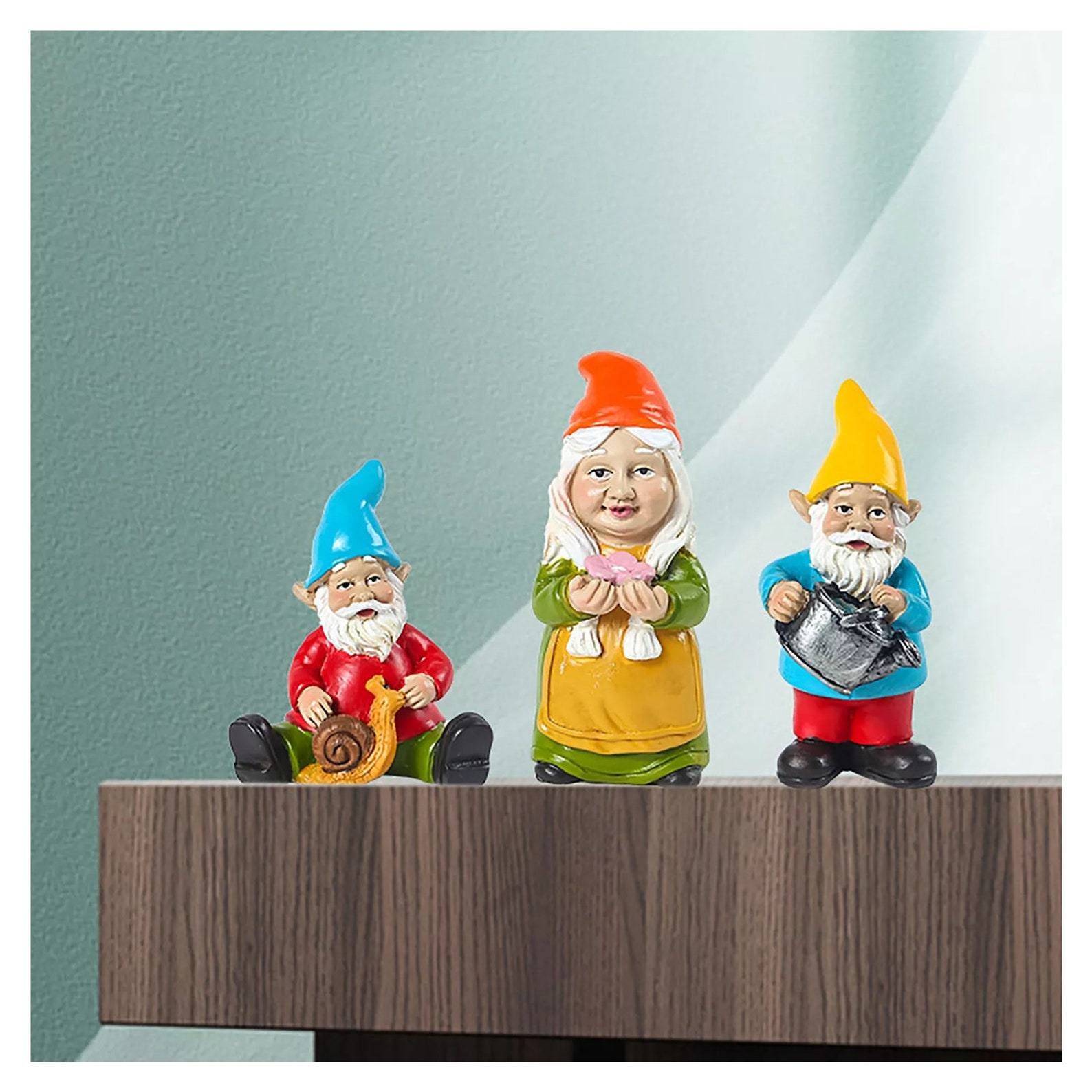 Full set miniature gnome figurines Funny Garden Gnomes Cute Etsy