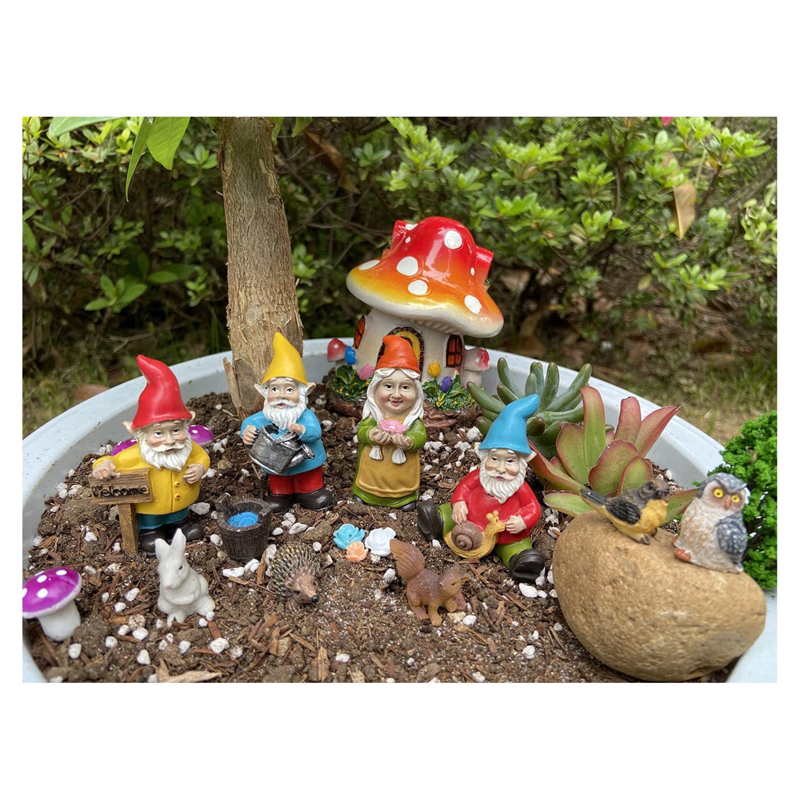 Full set miniature gnome figurines Funny Garden Gnomes Cute Etsy