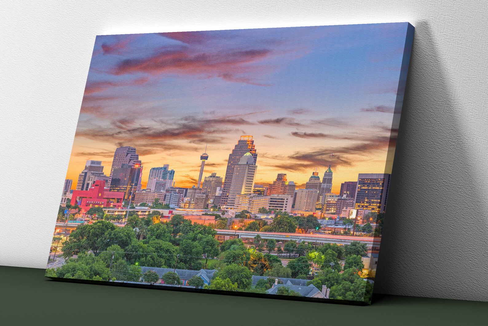 San Antonio canvas Texas wall art Etsy