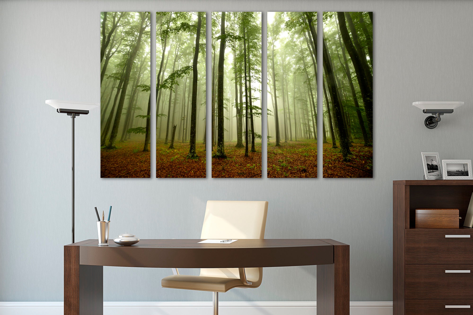 Evergreen trees canvas wall art Amazing Forest canvas print Etsy