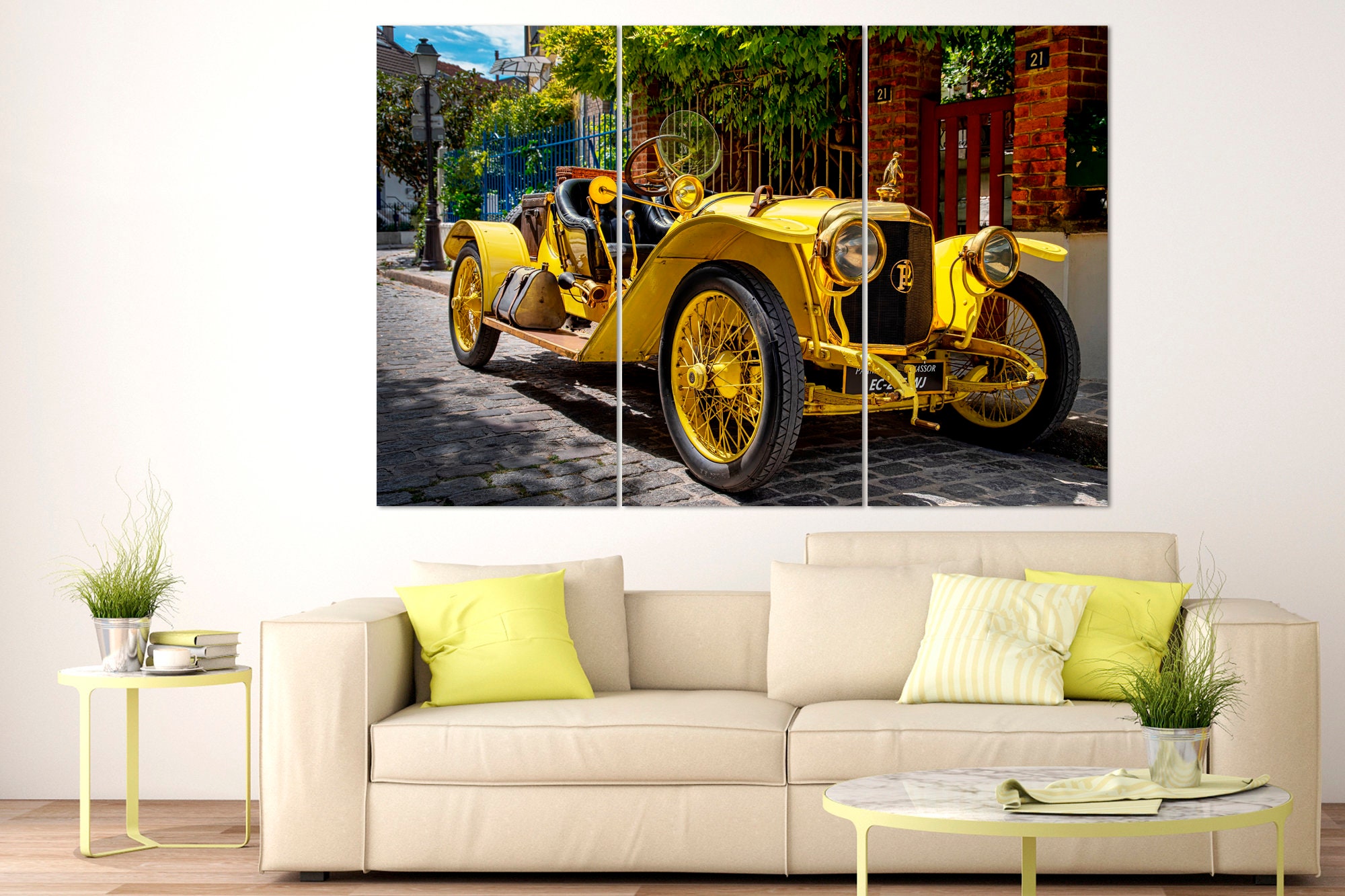 Alte Auto-Wand-Kunst Motor Leinwand Kunst | Etsy