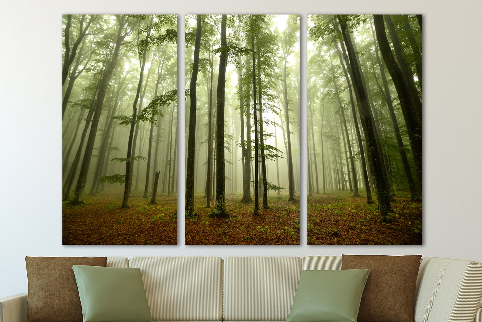 Evergreen trees canvas wall art Amazing Forest canvas print Etsy
