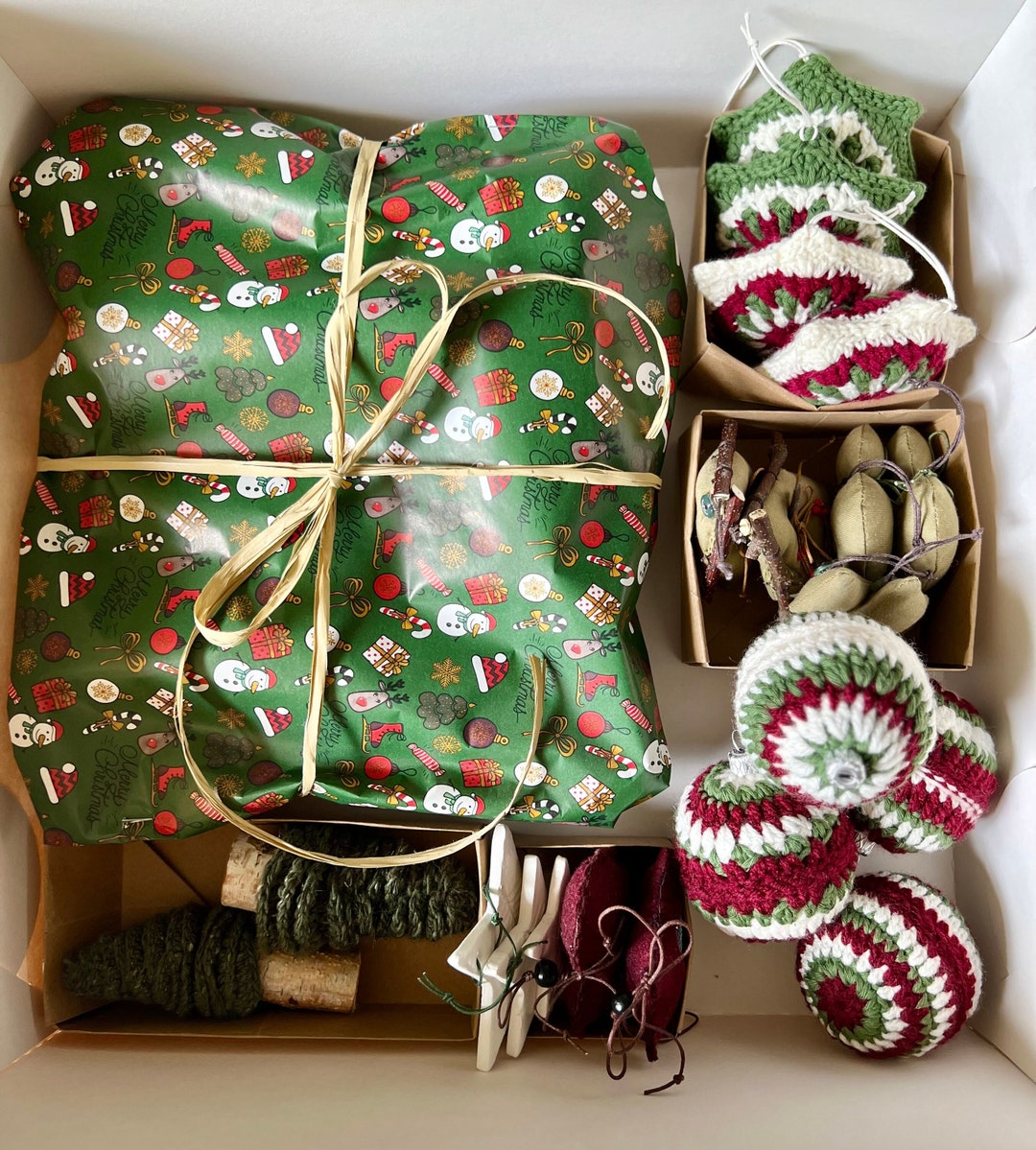 A Set Of Handmade Christmas Tree Decorations A Set Of Etsy A Set Of Handmade Christmas Tree Decorations A Set Of Etsy