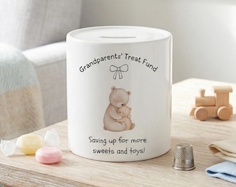 Cofrinho personalizado, Fundo de presentes para os avós, Presente de aniversário para a vovó e o vovô, Revelação da nova vovó