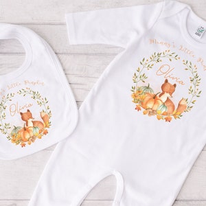 Personalised Baby Vest 1st Halloween Printed Halloween baby Vest and Bib Set Baby 1st Halloween 1st Halloween Baby Vest