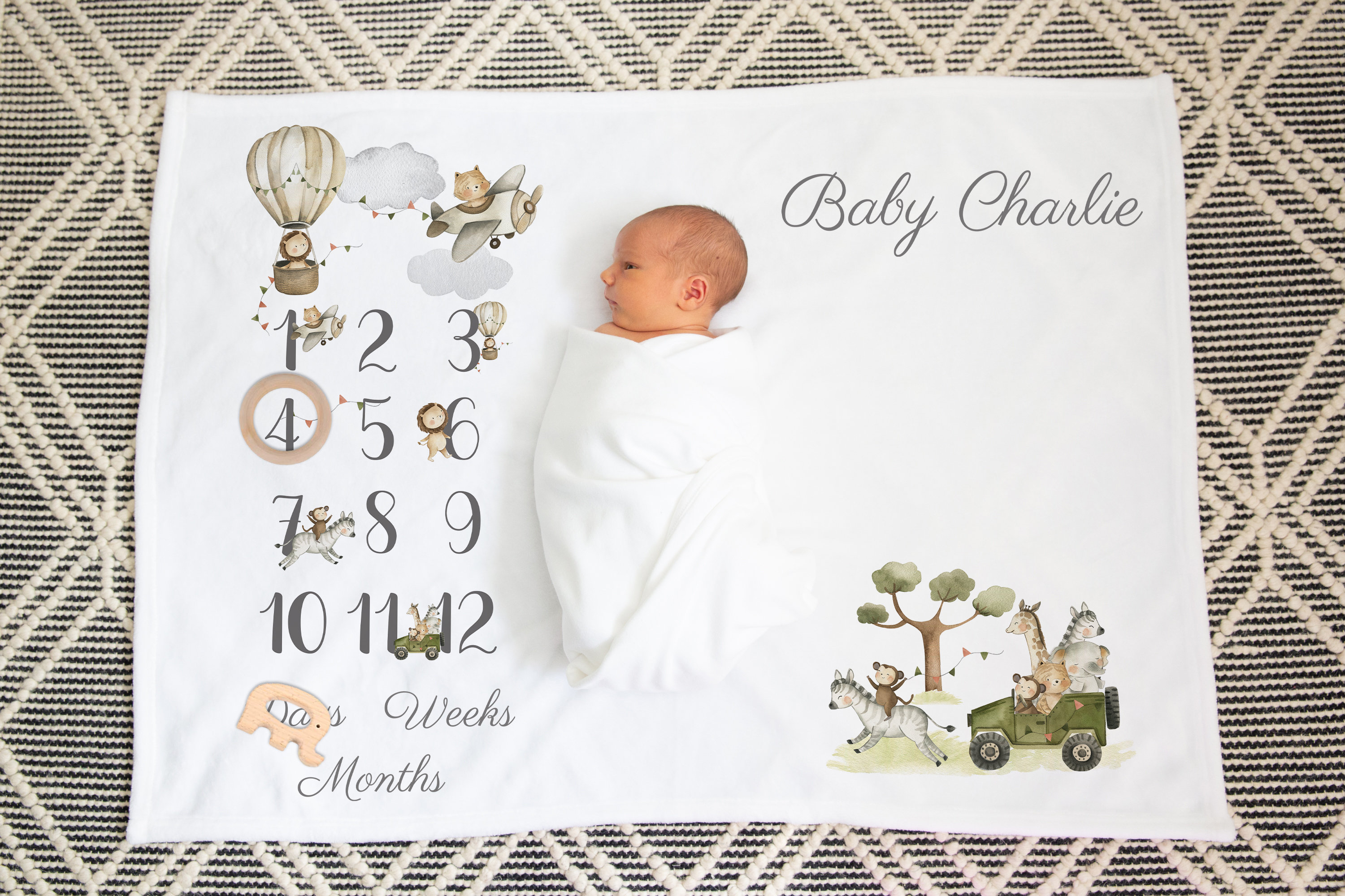 Baby Milestone Blanket Etsy Canada