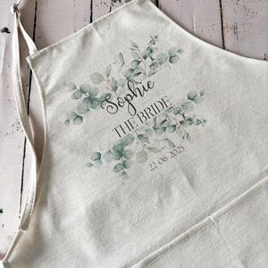 Wedding Apron, Bride Apron, Wedding Cover Up, Personalised Apron, Perfect Gift for Bridal Showers, Weddings, Engagements, or Anniversaries