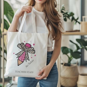Sac fourre-tout personnalisé pour professeur : cadeau de remerciement personnalisé