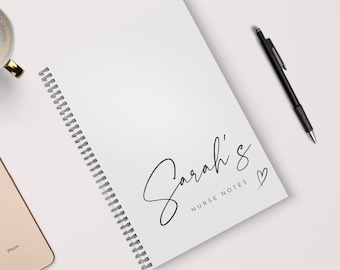 Personalised Nurse Notebook: Bespoke Healthcare Gift, Spiral Bound A5