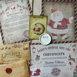 Gepersonaliseerde kerstletterset: lakzegel, mooie lijst, certificaat en badge